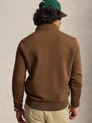 Polo Ralph Lauren Brown Polo Sport Fleece Quater Zip Sweatshirt - Image 2 of 6