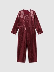 Reiss Berry Sirra Junior Sequin Jumpsuit - Image 2 of 6