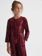 Reiss Berry Sirra Junior Sequin Jumpsuit - Image 3 of 6