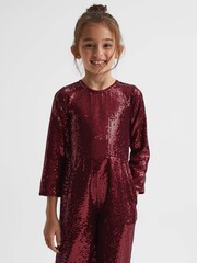 Reiss Berry Sirra Junior Sequin Jumpsuit - Image 4 of 6