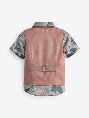Rose/vison - Ensemble gilet, chemise et nœud papillon (3 mois-9 ans) - Image 2 of 3