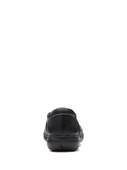 Clarks Black Leather Un Loop Stride Shoes - Image 2 of 7
