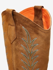 Penelope Chilvers Goldie Embroidered Cowboy Brown Boots - Image 15 of 16