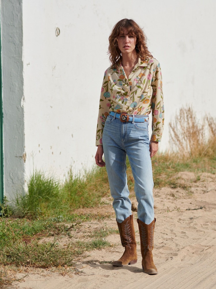 Penelope Chilvers Goldie Embroidered Cowboy Brown Boots - Image 2 of 16