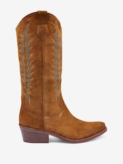 Penelope Chilvers Goldie Embroidered Cowboy Brown Boots - Image 9 of 16