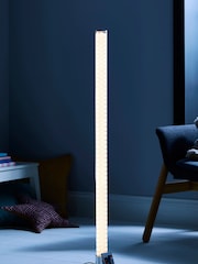 glow Chrome Shimmer Cylinder Floor Lamp - Image 1 of 9