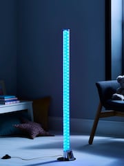 glow Chrome Shimmer Cylinder Floor Lamp - Image 3 of 9