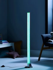 glow Chrome Shimmer Cylinder Floor Lamp - Image 4 of 9