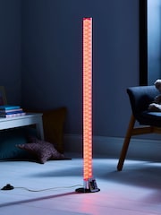 glow Chrome Shimmer Cylinder Floor Lamp - Image 5 of 9