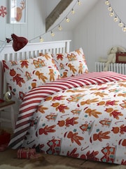 Fusion Red Fusion Gingerbread Christmas Duvet Cover and Pillowcase Set - Image 1 of 3