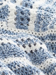 Blue Stitch Detail Long Sleeve Jumper - Image 7 of 7