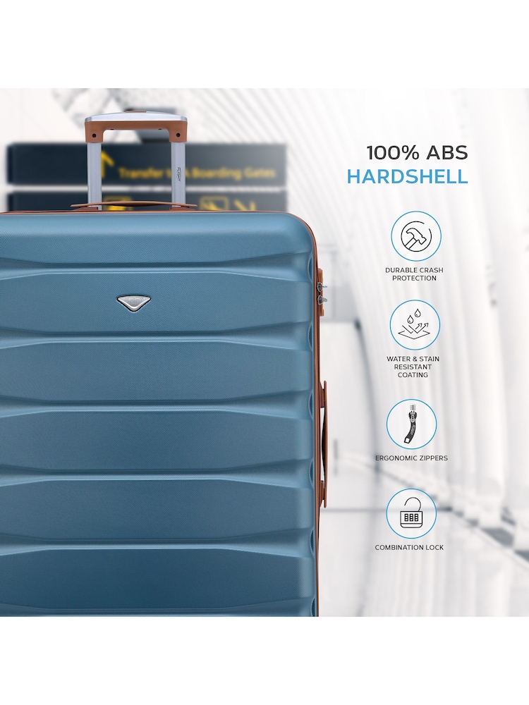Flight Knight Large Hardcase Lightweight Check In Suitcase With 4 Wheels - Image 2 of 5