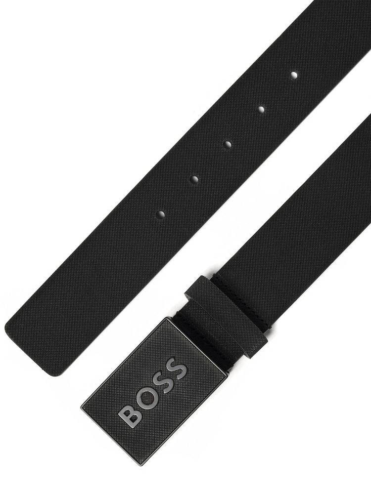 BOSS Black Icon Buckle Leather Belt - Image 5 of 5
