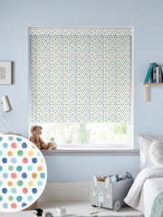 Voyage Primary Cream Blackout Dotty Made To Measure Roller Blind - Image 1 of 6