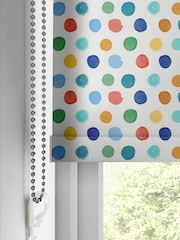 Voyage Primary Cream Blackout Dotty Made To Measure Roller Blind - Image 4 of 6