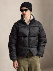 Polo Ralph Lauren Black Polyester Ripstop Printed Jacket - Image 1 of 6