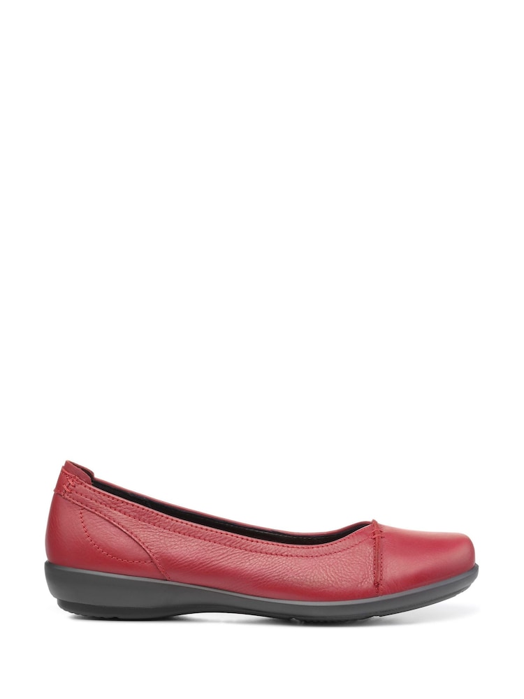 Hotter Red Wide Fit Robyn II Slip-On Leather Shoes - Image 1 of 4