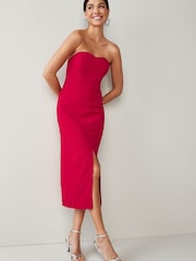 Red Strapless Fitted Dress - Image 1 of 5