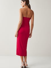 Red Strapless Fitted Dress - Image 3 of 5