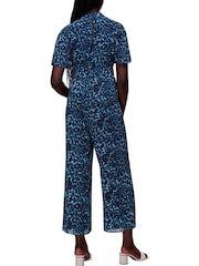 Whistles Blue Brushed Print Jumpsuit - Image 2 of 4