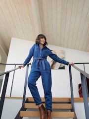 FatFace Blue Imogen Boilersuit - Image 2 of 2