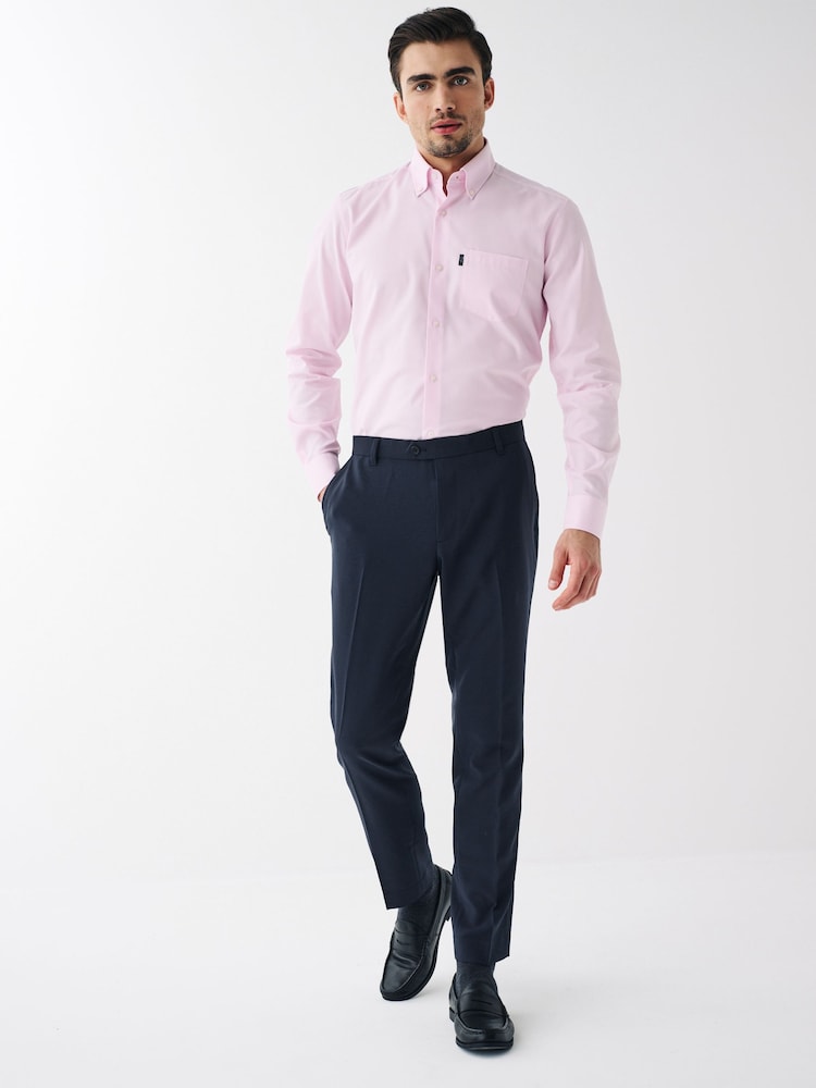 Marineblau/blau - Eng - Maschinenwaschbare, elegante Hose ohne Bundfalte - Bild 2 von 8 Marineblau/blau - Eng - Maschinenwaschbare, elegante Hose ohne Bundfalte - Bild 2 von 8