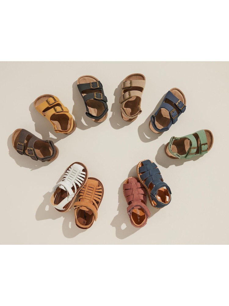 Tan Brown Standard Fit (F) Leather Sandals - Image 6 of 6 Tan Brown Standard Fit (F) Leather Sandals - Image 6 of 6