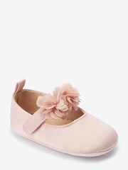 Satin, pink - Bridesmaid Collection Corsage Baby Shoes (0-18mths) - Bild 2 von 5