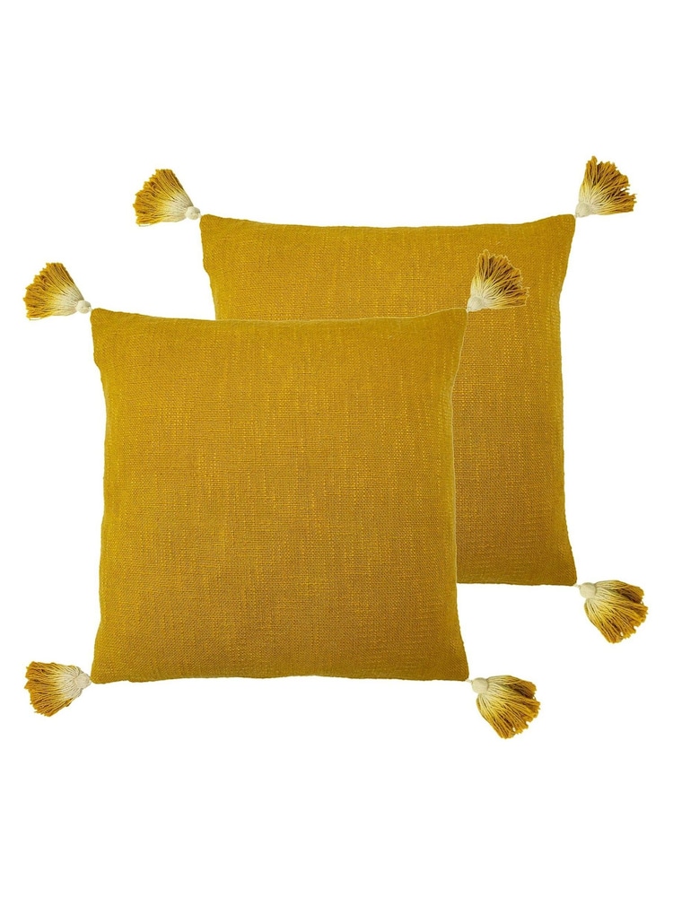 furn. 2 Pack Yellow Eden Filled Cushions - Image 1 of 4