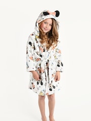 Brand Threads White Disney Minnie Mouse Girls Hooded Dressing Gown - Image 1 of 4