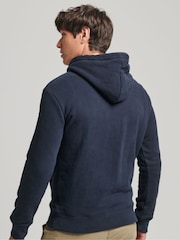 Bleu marine éclipse - Sweat à capuche brodé Superdry coton vintage à logo - Image 2 of 6