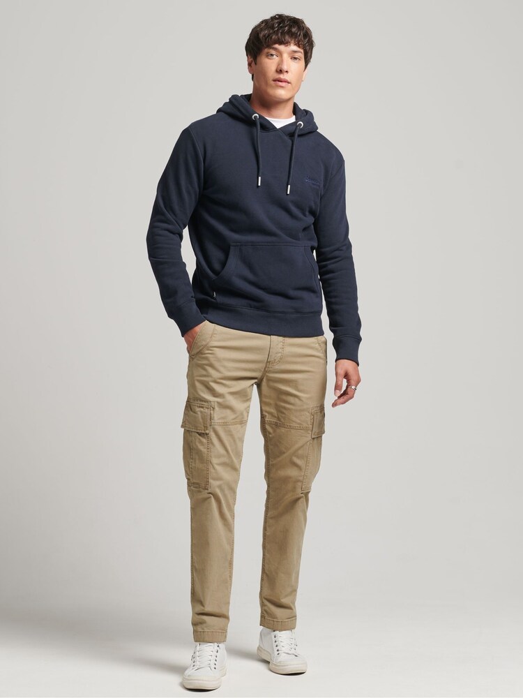 Bleu marine éclipse - Sweat à capuche brodé Superdry coton vintage à logo - Image 3 of 6
