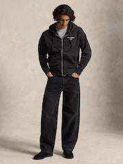 Polo Ralph Lauren Black Polo Sport Fleece Zip Through Hoodie - Image 4 of 6