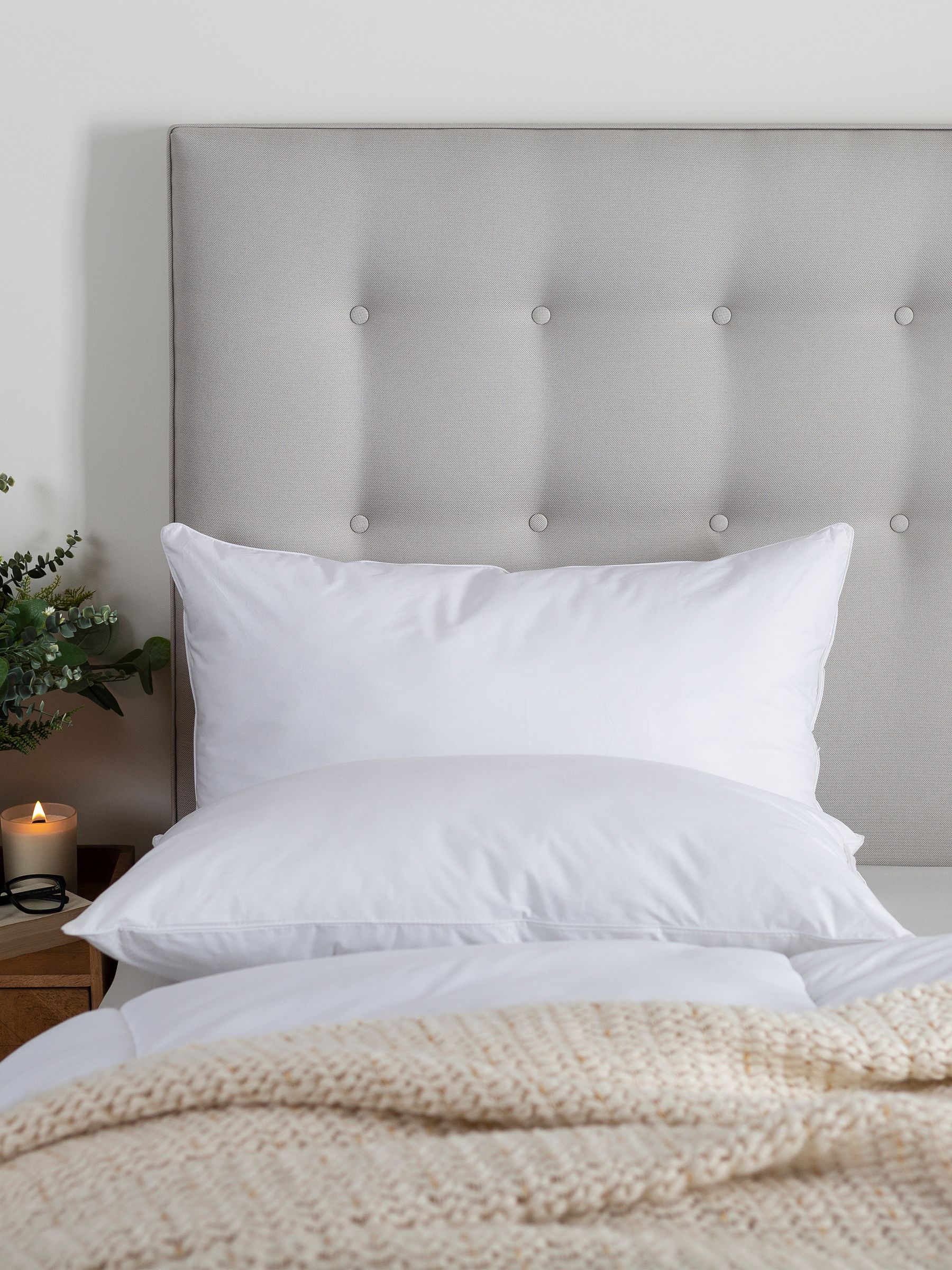 Slumberdown Cosy Nights Firm Support Pillow White Size 2 Pack - Image 5