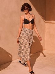 Mint Velvet Black Lightly Padded Cupped Hardware Bikini Top - Image 2 of 5