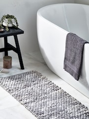 Grey Marl Giant Runner Bath Bobble Mat - Image 1 of 4