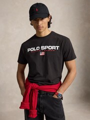Polo Ralph Lauren Black Sport Logo T-Shirt - Image 4 of 6