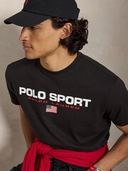 Polo Ralph Lauren Black Sport Logo T-Shirt - Image 5 of 6