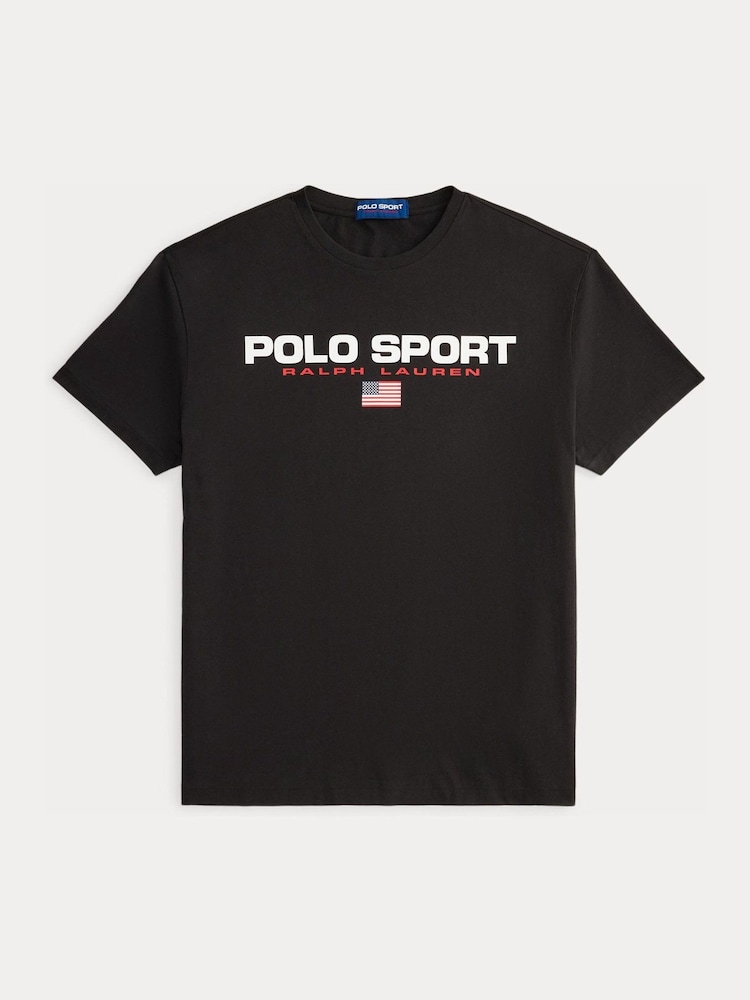 Polo Ralph Lauren Black Sport Logo T-Shirt - Image 6 of 6 Polo Ralph Lauren Black Sport Logo T-Shirt - Image 6 of 6