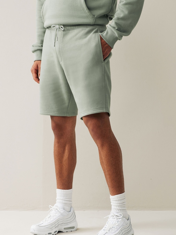 Green Soft Fabric Jersey Shorts - Image 1 of 10 Green Soft Fabric Jersey Shorts - Image 1 of 10