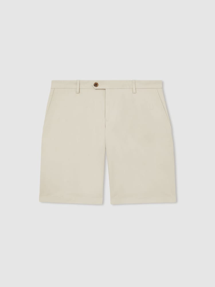 Reiss Stone Oe Hampton Cotton Chino Shorts With Stretch - Image 2 of 6