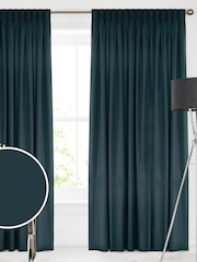 Peacock Teal Montero Velvet Made To Measure Curtain - Image 1 of 9