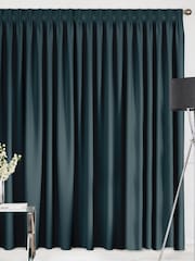 Peacock Teal Montero Velvet Made To Measure Curtain - Image 2 of 9