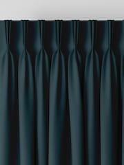 Peacock Teal Montero Velvet Made To Measure Curtain - Image 5 of 9