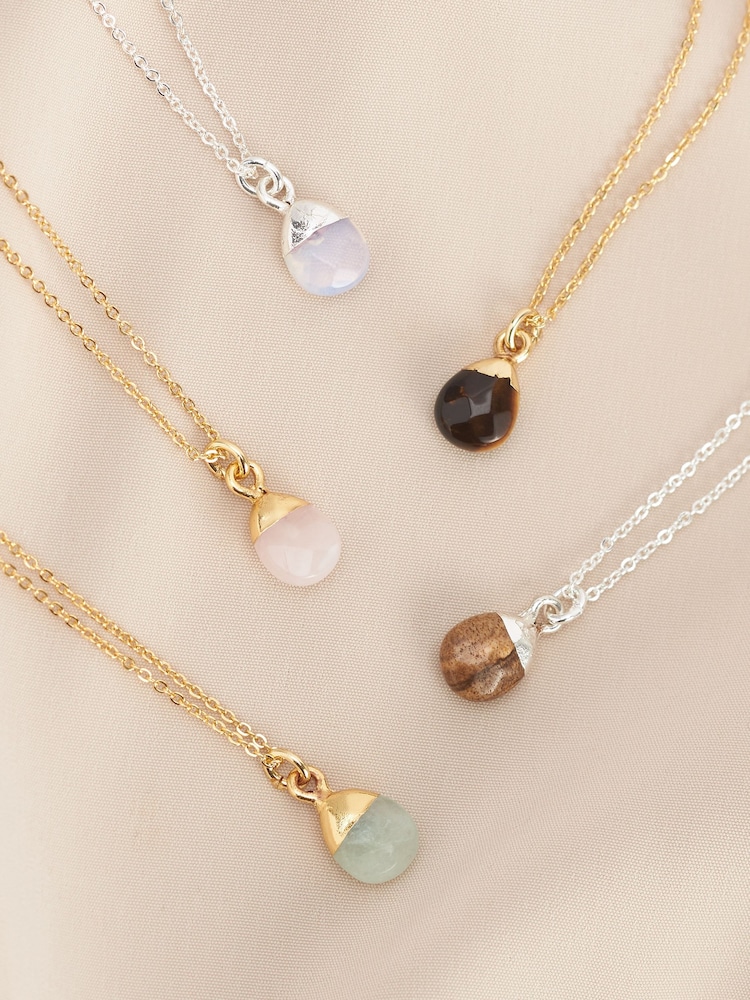 Gold Plated/Silver Plated Semi Precious Stone Necklace - Image 1 of 7