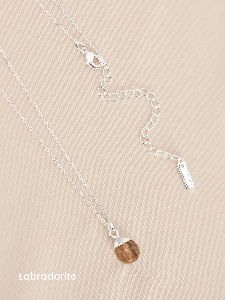 Gold Plated/Silver Plated Semi Precious Stone Necklace - Image 6 of 7