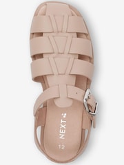 Blush Pink Leather Fisherman Sandals - Image 3 of 5