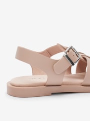 Blush Pink Leather Fisherman Sandals - Image 4 of 5