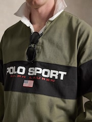 Polo Ralph Lauren Green Sport Rugby Shirt - Image 5 of 7