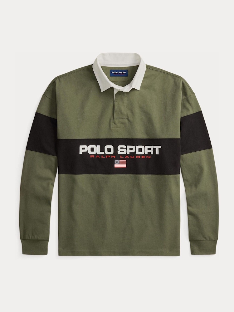 Polo Ralph Lauren Green Sport Rugby Shirt - Image 7 of 7